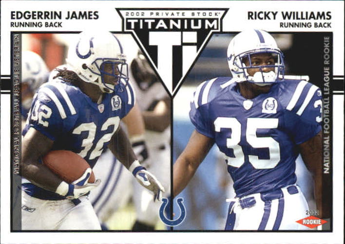 2002 Titanium Retail #131 Edgerrin James/Ricky Williams RC