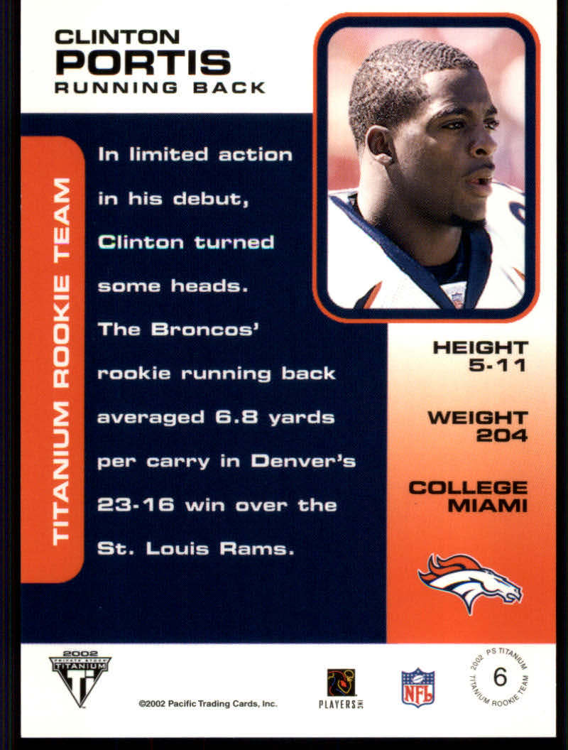 2002 Titanium (Pacific) Football Cards - Picture 37 of 48