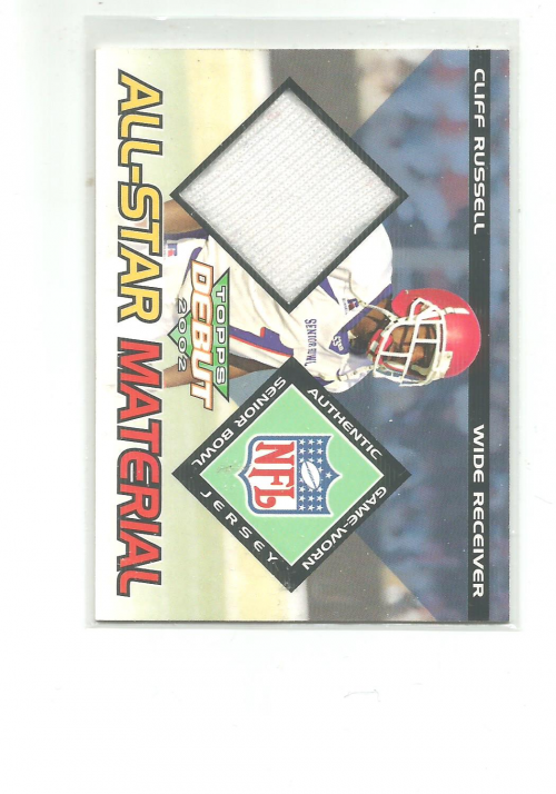 2002 Topps Debut AllStar Materials AMCR Cliff Russell F77 NMMT+