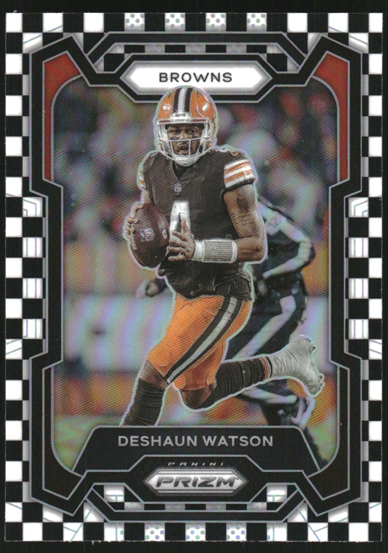 2023 Panini Prizm Prizms Black and White Checker #65 Deshaun Watson