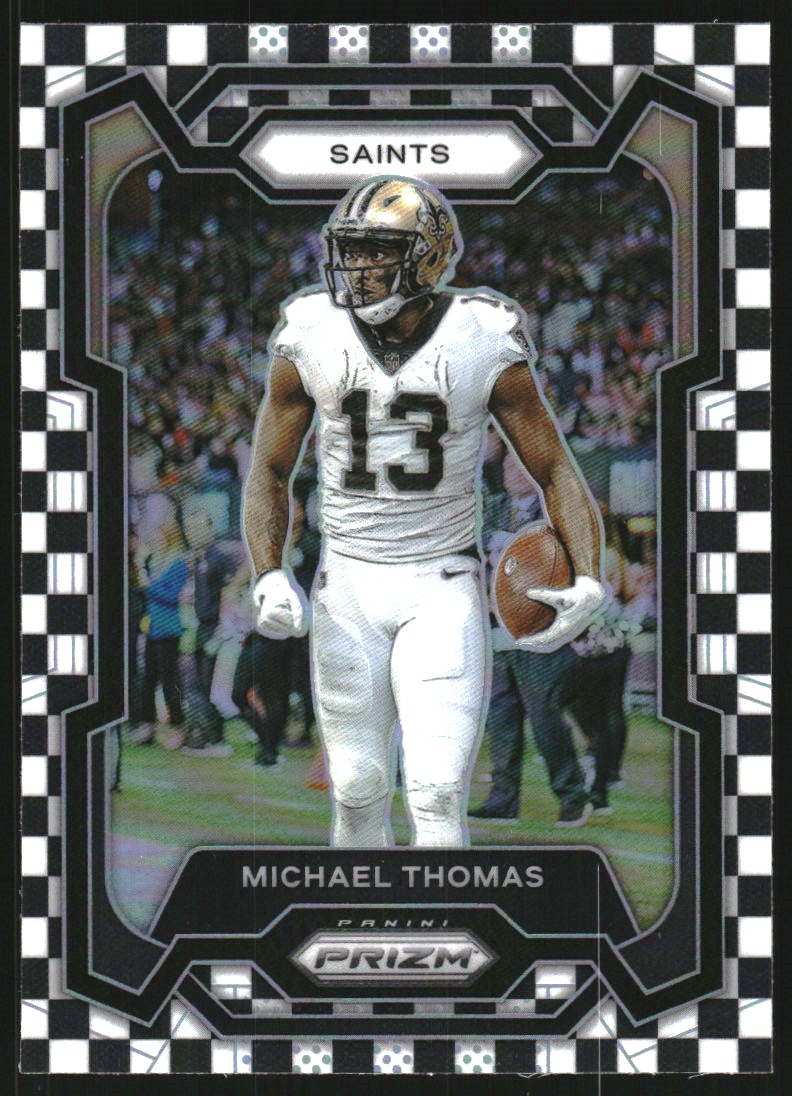 2023 Panini Prizm Prizms Black and White Checker #216 Michael Thomas