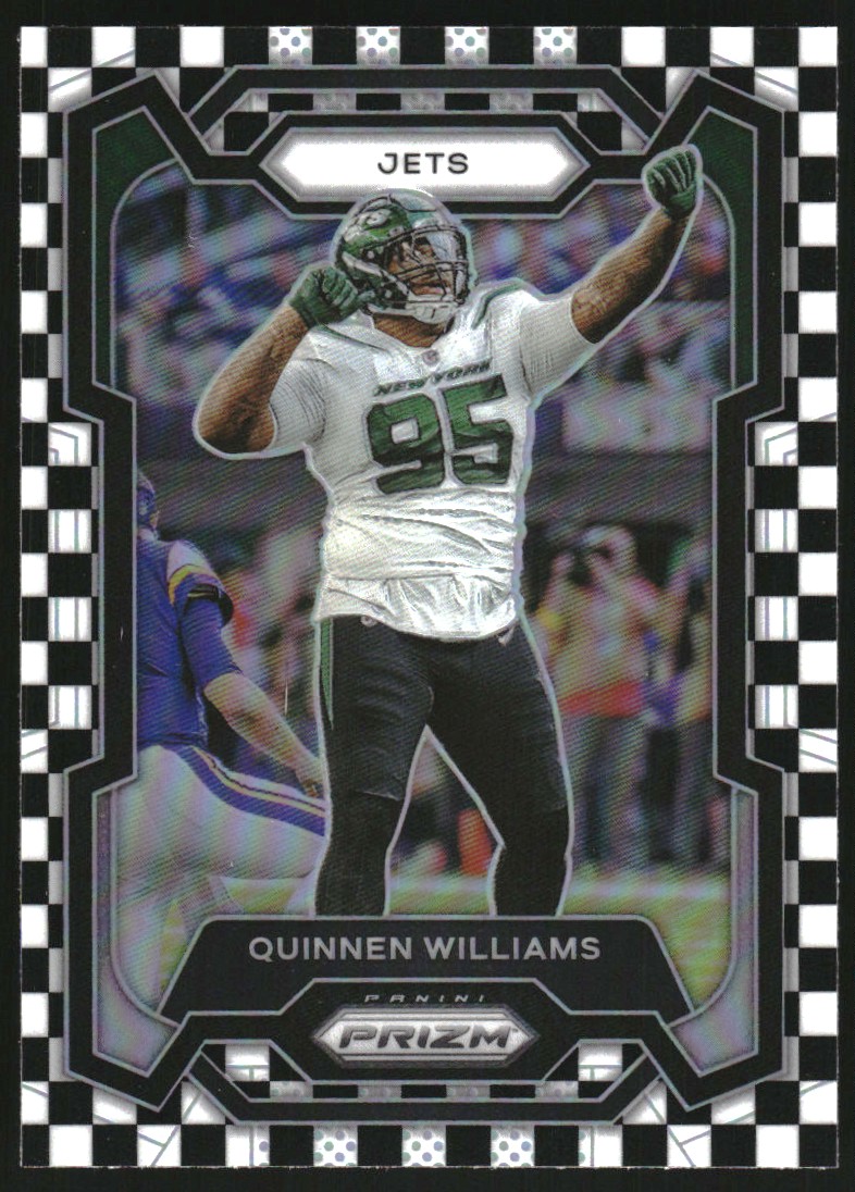 2023 Panini Prizm Prizms Black and White Checker #234 Quinnen Williams