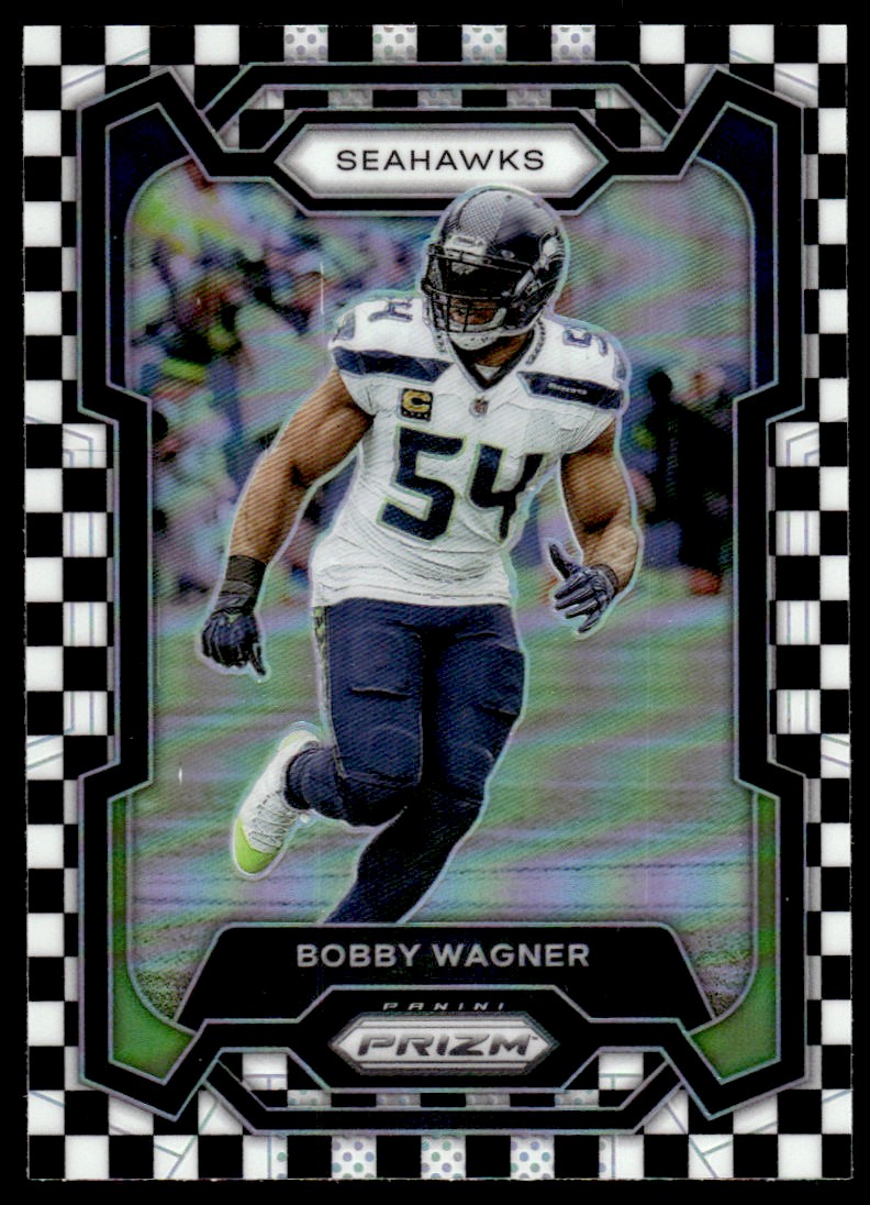 2023 Panini Prizm Prizms Black and White Checker #256 Bobby Wagner