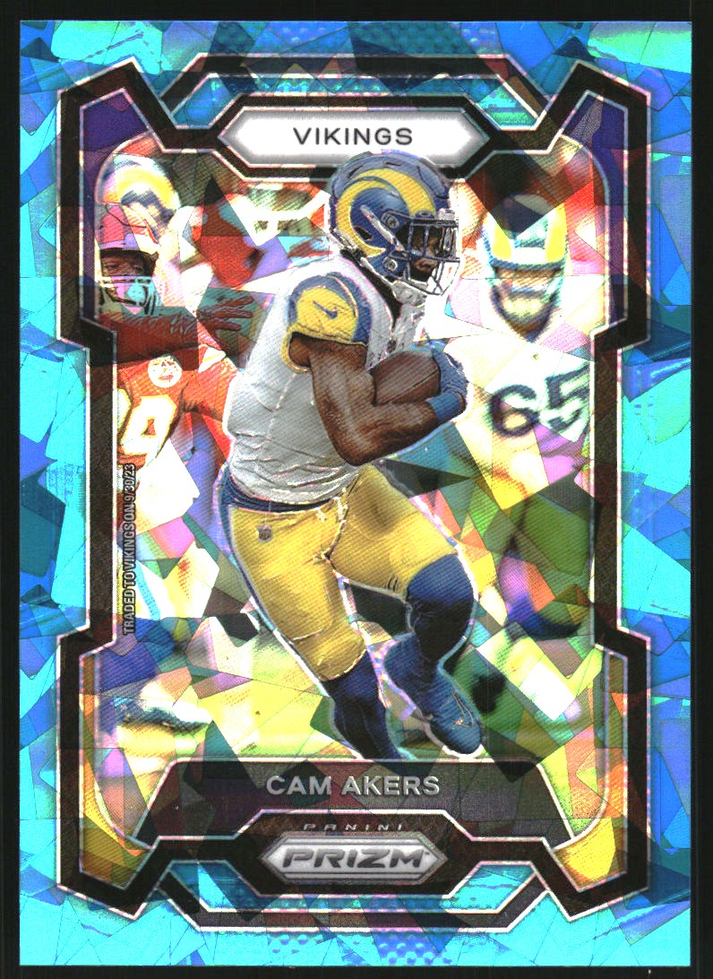 2023 Panini Prizm Prizms Blue Ice #164 Cam Akers