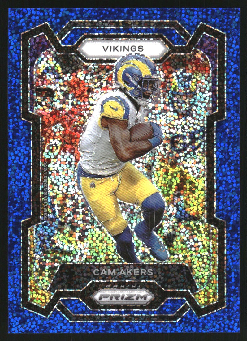 2023 Panini Prizm Prizms Blue Sparkle #164 Cam Akers
