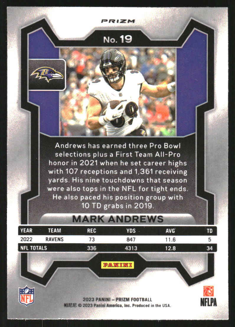 2023 Panini Prizm Prizms Orange Disco #19 Mark Andrews