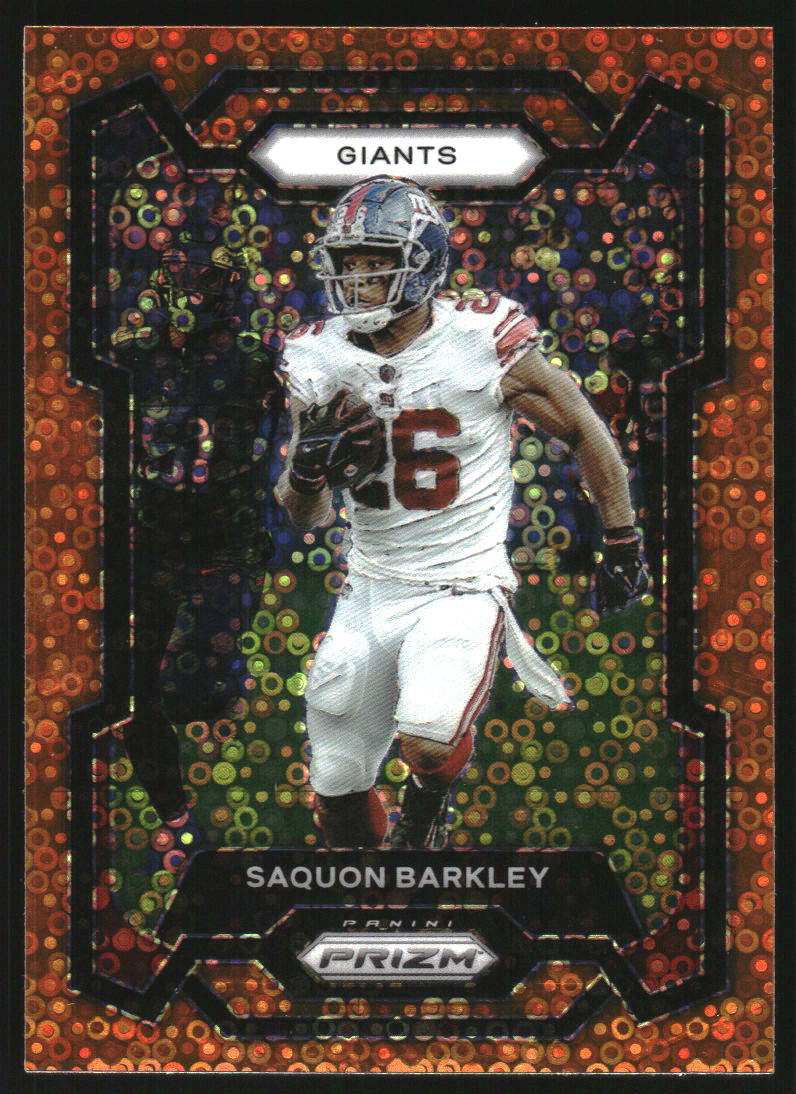 2023 Panini Prizm Prizms Orange Disco #225 Saquon Barkley
