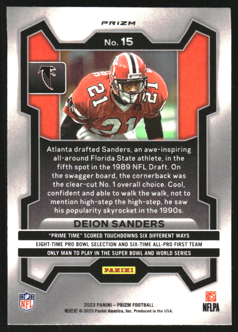 2023 Panini Prizm Prizms Green #15 Deion Sanders