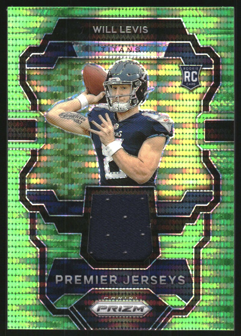 2023 Panini Prizm Premier Jerseys Neon Green Pulsar #4 Will Levis