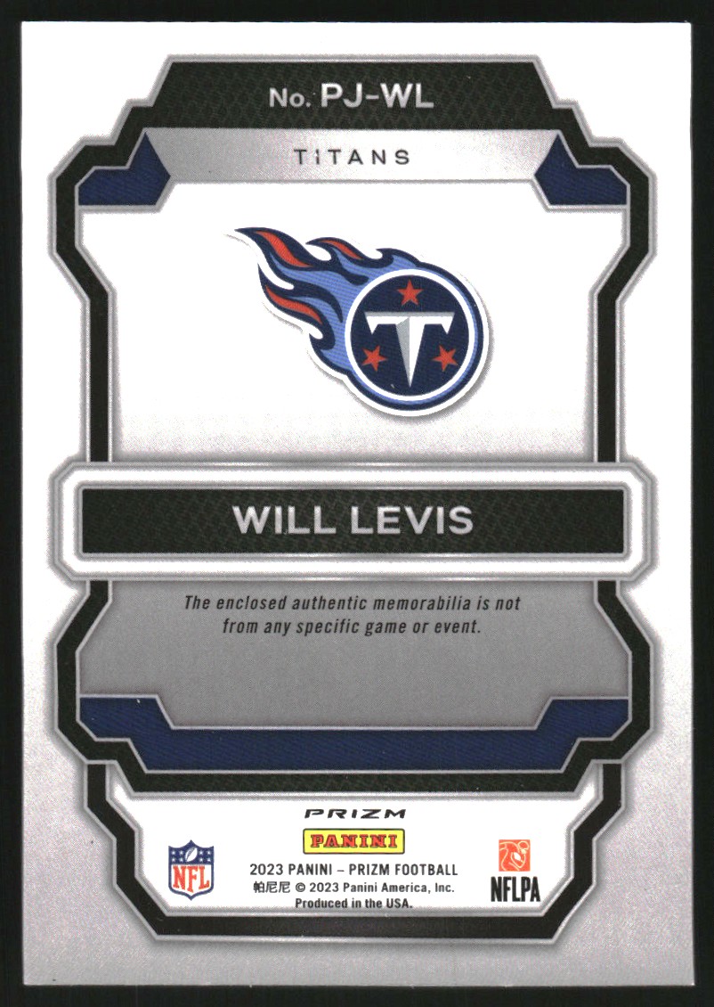 2023 Panini Prizm Premier Jerseys Pink #4 Will Levis