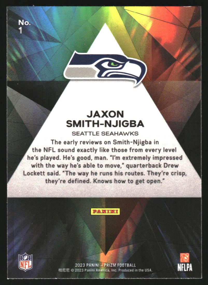 2023 Panini Prizm Prizmatic #1 Jaxon Smith-Njigba