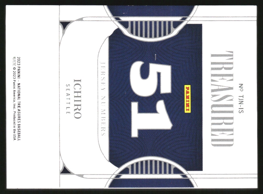 2023 Panini National Treasures Treasured Jersey Numbers #37 Ichiro