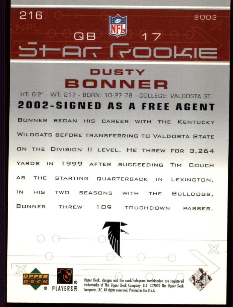 2002 Upper Deck Football "Main Set" Cards #1 to #300 - Picture 285 of 305