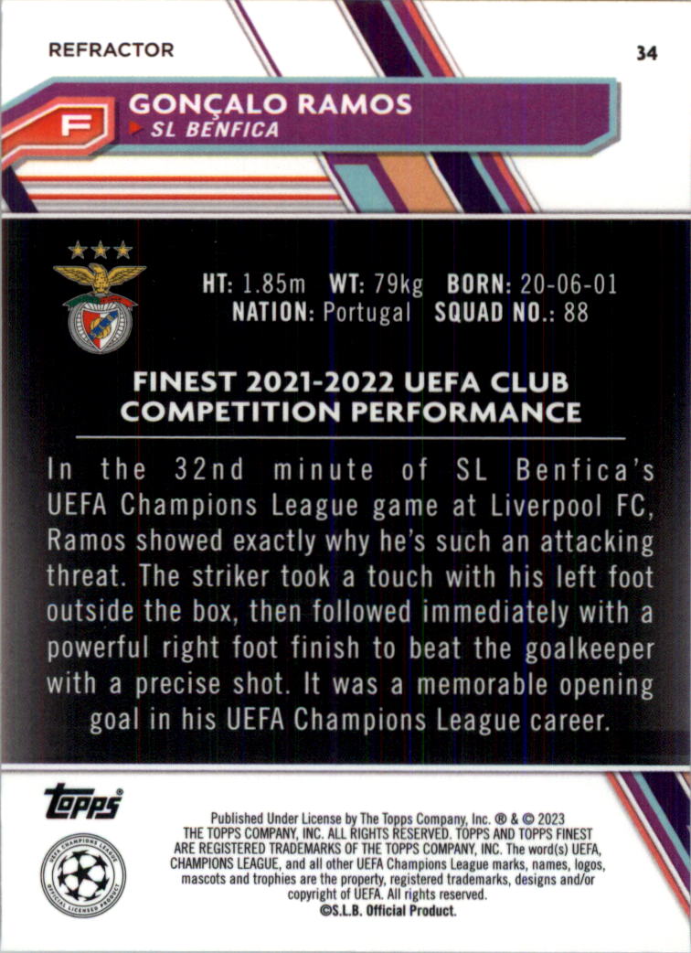 2022-23 Finest UEFA Club Competitions Soccer Card Pick (Inserts) - Picture 55 of 101