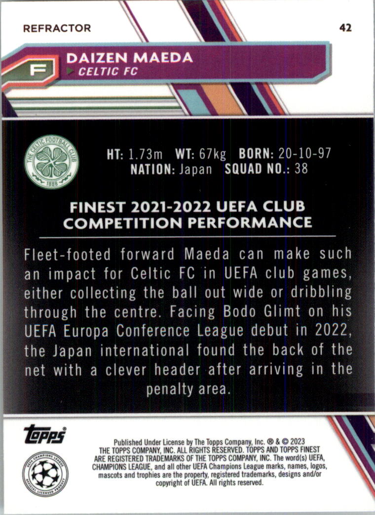 2022-23 Finest UEFA Club Competitions Soccer Card Pick (Inserts) - Picture 57 of 101