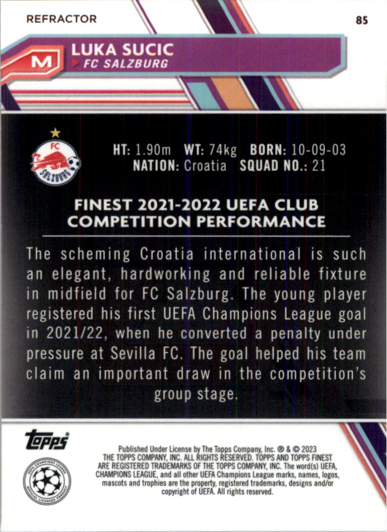 2022-23 Finest UEFA Club Competitions Soccer Card Pick (Inserts) - Picture 75 of 101