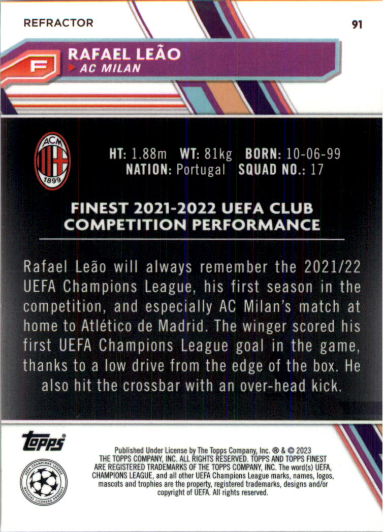 2022-23 Finest UEFA Club Competitions Soccer Card Pick (Inserts) - Picture 77 of 101