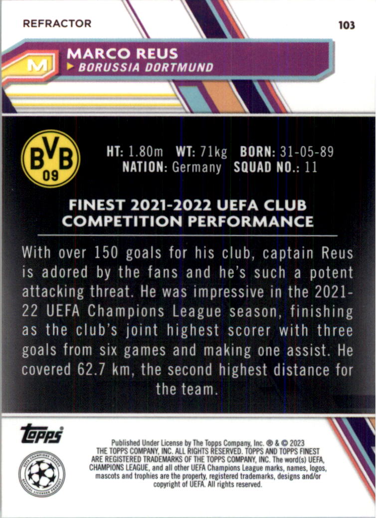 2022-23 Finest UEFA Club Competitions Soccer Card Pick (Inserts) - Picture 79 of 101