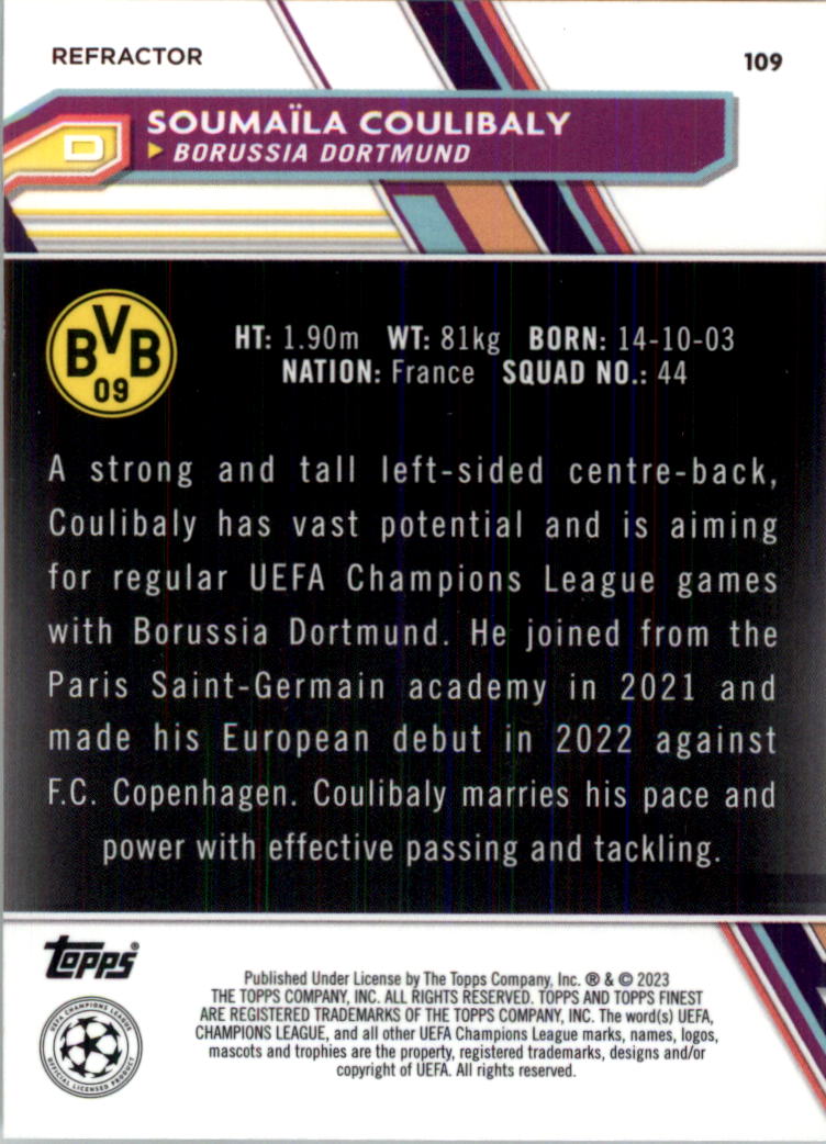 2022-23 Finest UEFA Club Competitions Soccer Card Pick (Inserts) - Picture 83 of 101