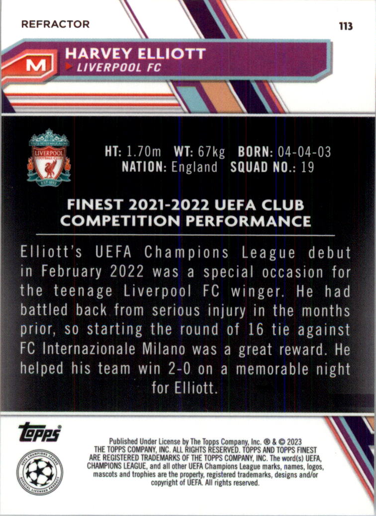 2022-23 Finest UEFA Club Competitions Soccer Card Pick (Inserts) - Picture 89 of 101