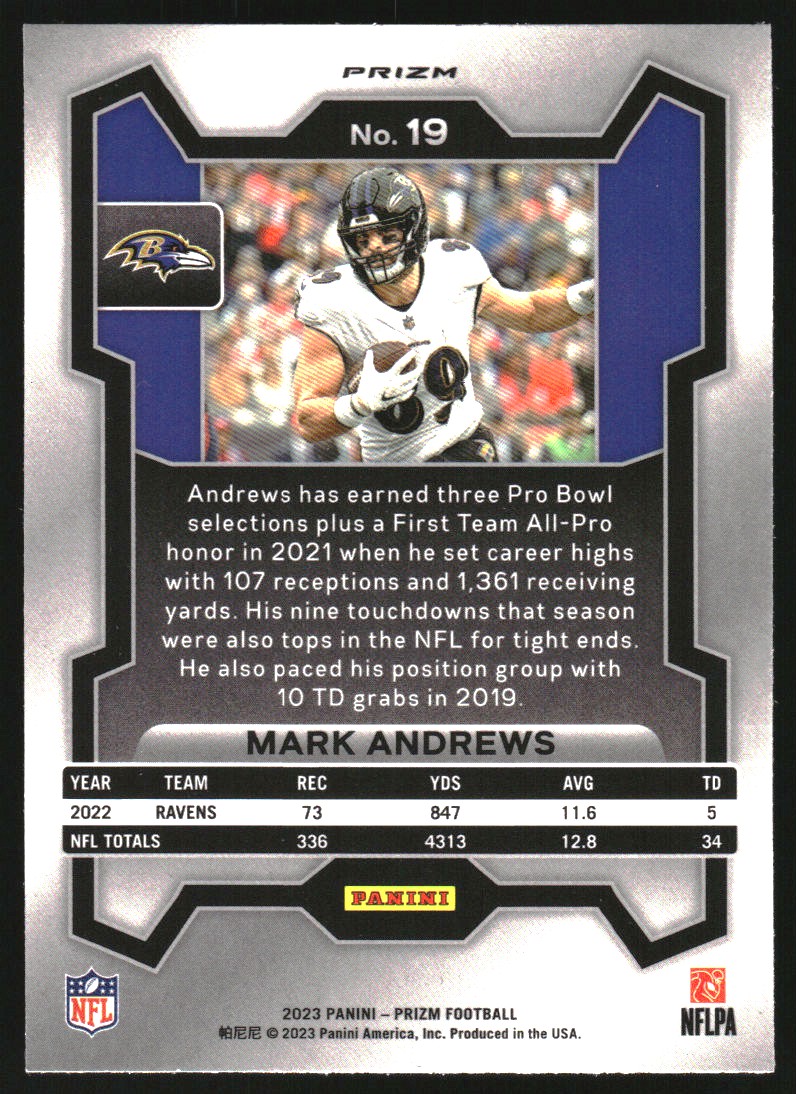 2023 Panini Prizm Prizms Silver #19 Mark Andrews