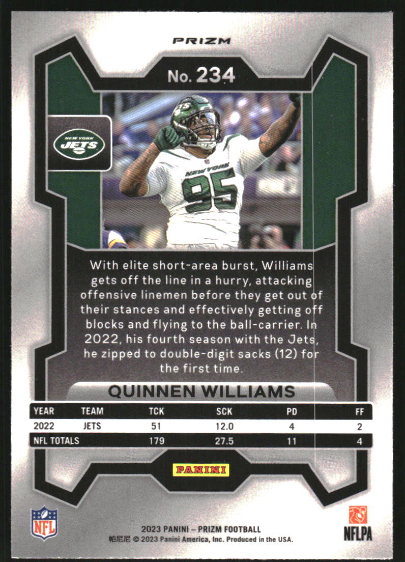 2023 Panini Prizm Prizms Pink #234 Quinnen Williams