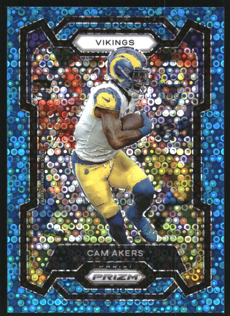 2023 Panini Prizm Prizms No Huddle Blue #164 Cam Akers