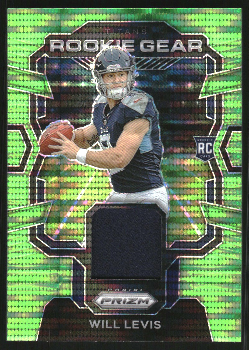 2023 Panini Prizm Rookie Gear Prizms Neon Green Pulsar #4 Will Levis