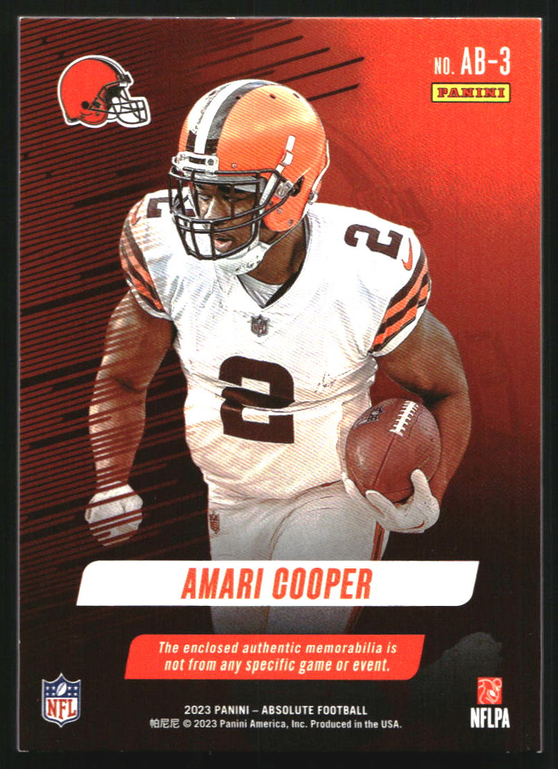 2023 Absolute Absolute Burners Jerseys Holo Silver #3 Amari Cooper