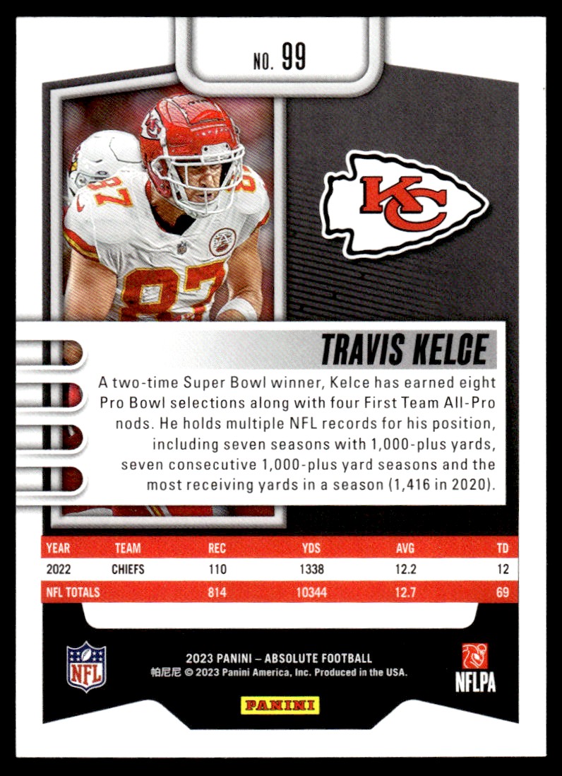 2023 Absolute Green #99 Travis Kelce