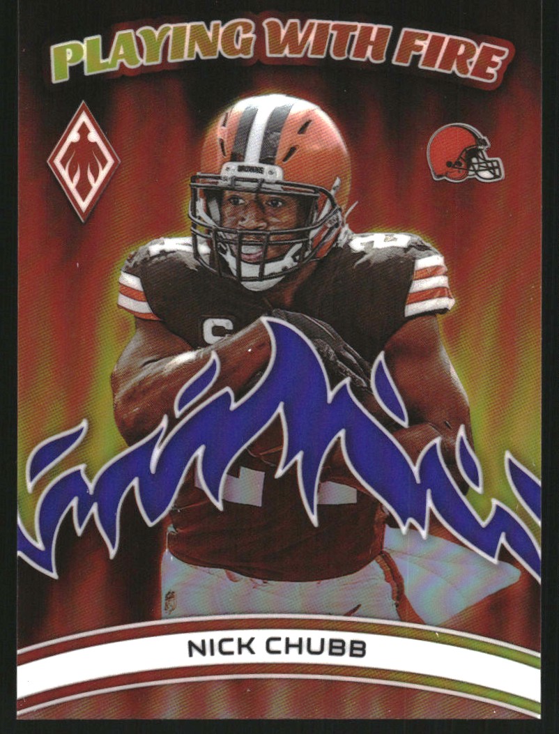 2023 Panini Phoenix Playing with Fire Purple #6 Nick Chubb
