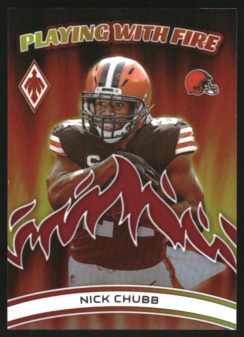2023 Panini Phoenix Playing with Fire Red #6 Nick Chubb