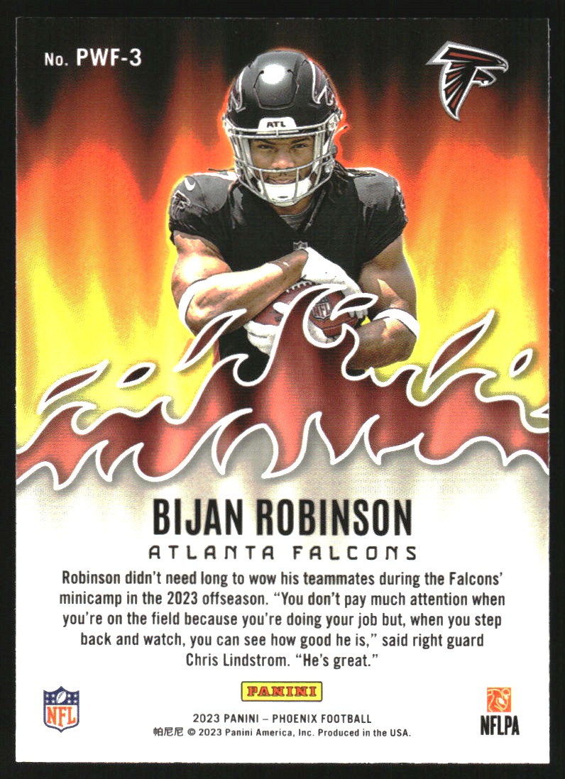 2023 Panini Phoenix Playing with Fire Silver #3 Bijan Robinson
