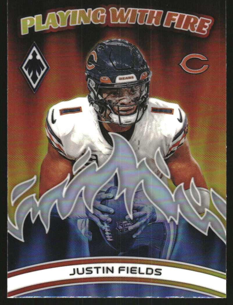 2023 Panini Phoenix Playing with Fire Silver #10 Justin Fields