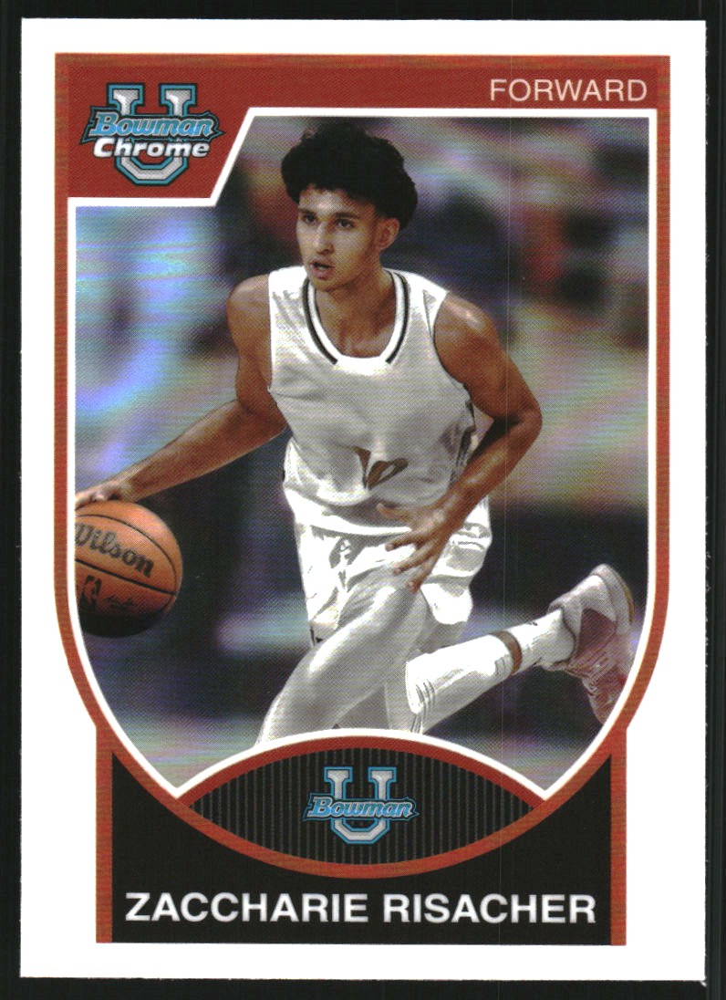 2023-24 Bowman Chrome University '07-08 Bowman #07B25 Zaccharie Risacher