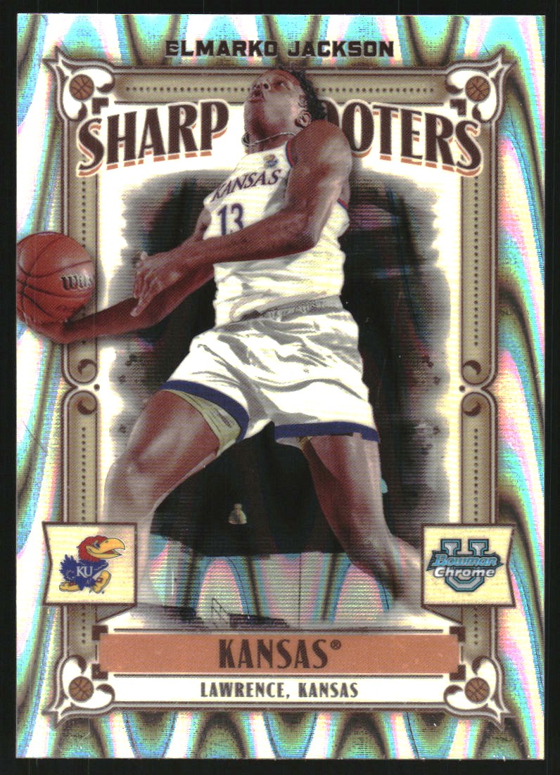 2023-24 Bowman Chrome University Sharp Shooters RayWave Refractors #SS19 Elmarko Jackson
