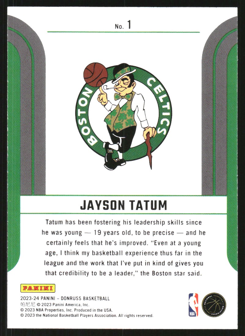 2023-24 Donruss Franchise Features #1 Jayson Tatum