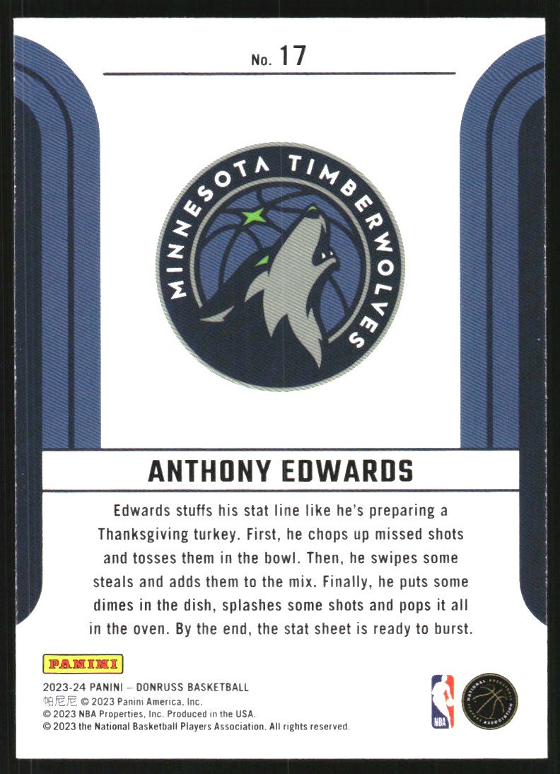 2023-24 Donruss Franchise Features #17 Anthony Edwards
