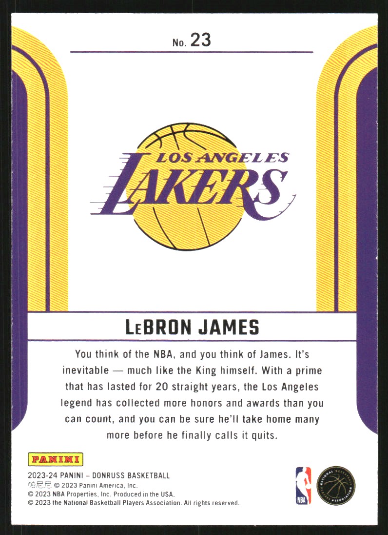 2023-24 Donruss Franchise Features #23 LeBron James