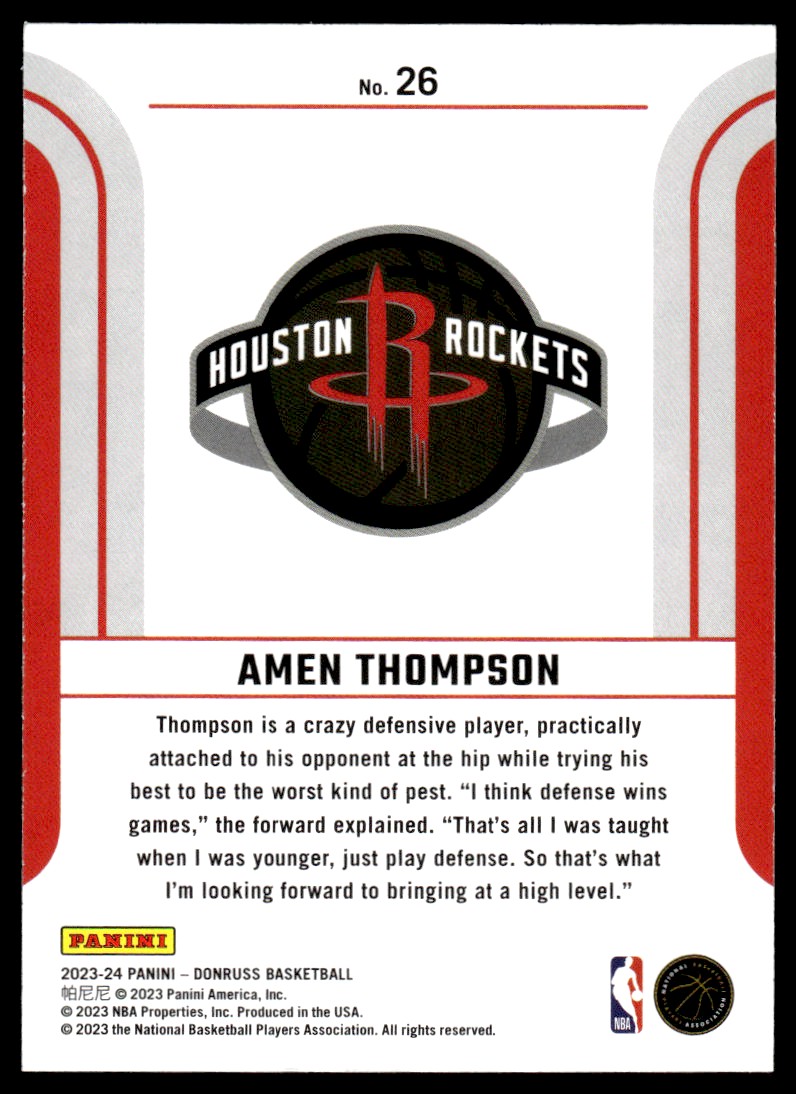 2023-24 Donruss Franchise Features #26 Amen Thompson