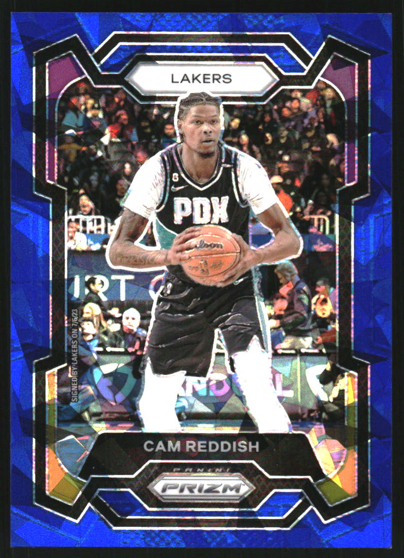 2023-24 Panini Prizm Prizms Blue Ice #230 Cam Reddish /125