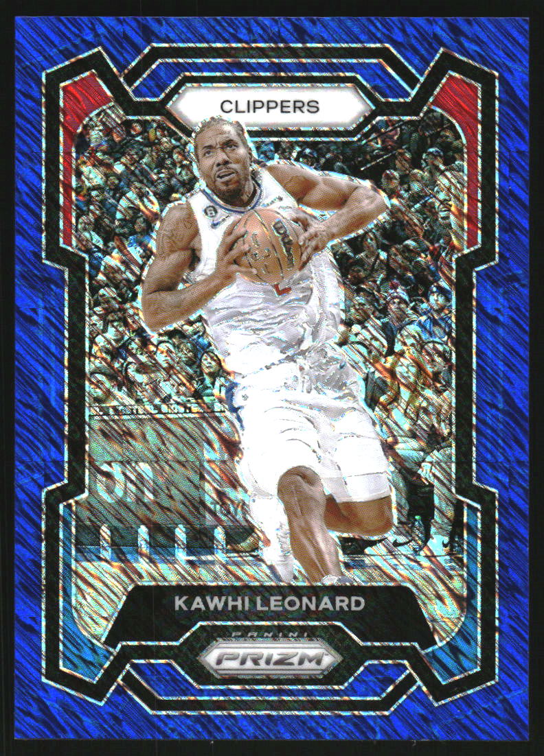 2023-24 Panini Prizm Prizms Blue Shimmer FOTL #4 Kawhi Leonard /35