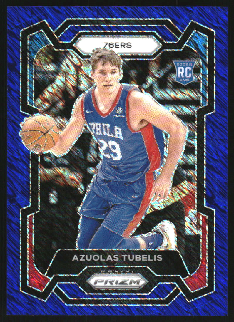 2023-24 Panini Prizm Prizms Blue Shimmer FOTL #283 Azuolas Tubelis /35