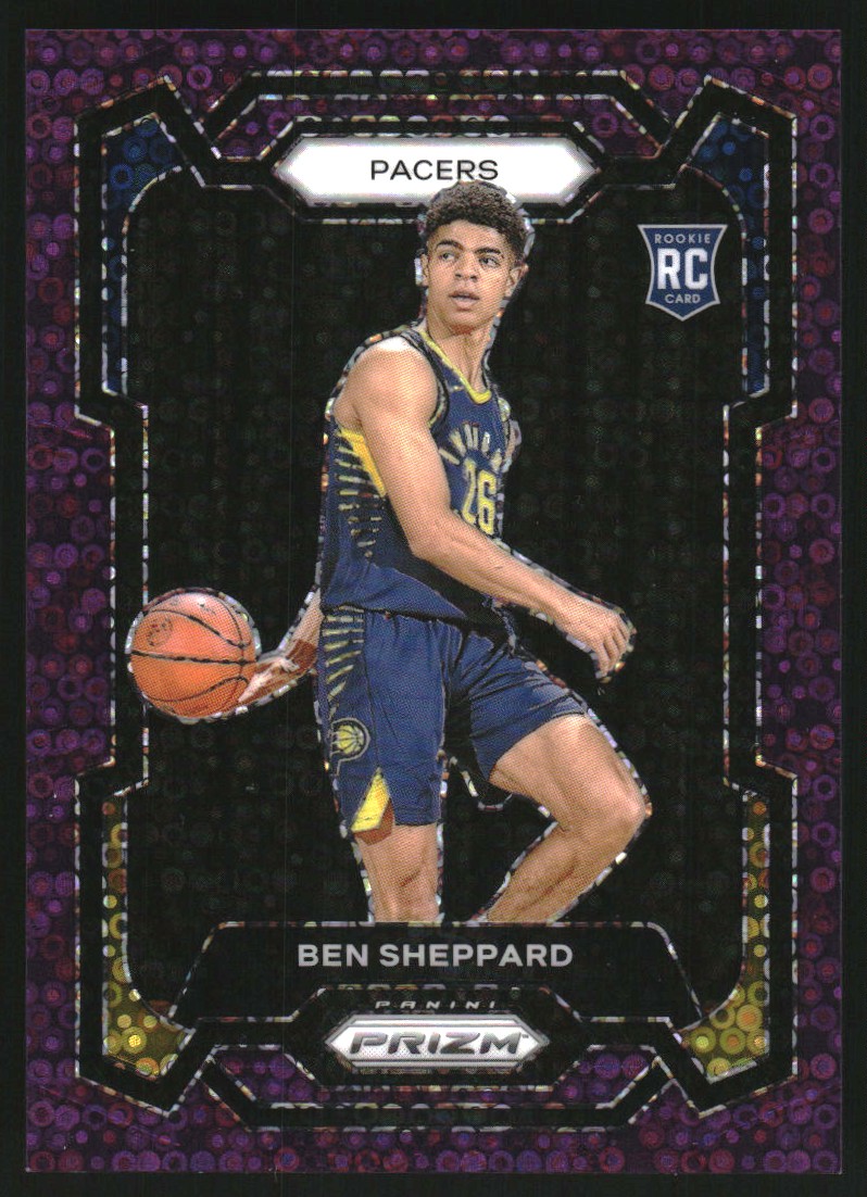2023-24 Panini Prizm Prizms Fast Break Purple #172 Ben Sheppard on 
