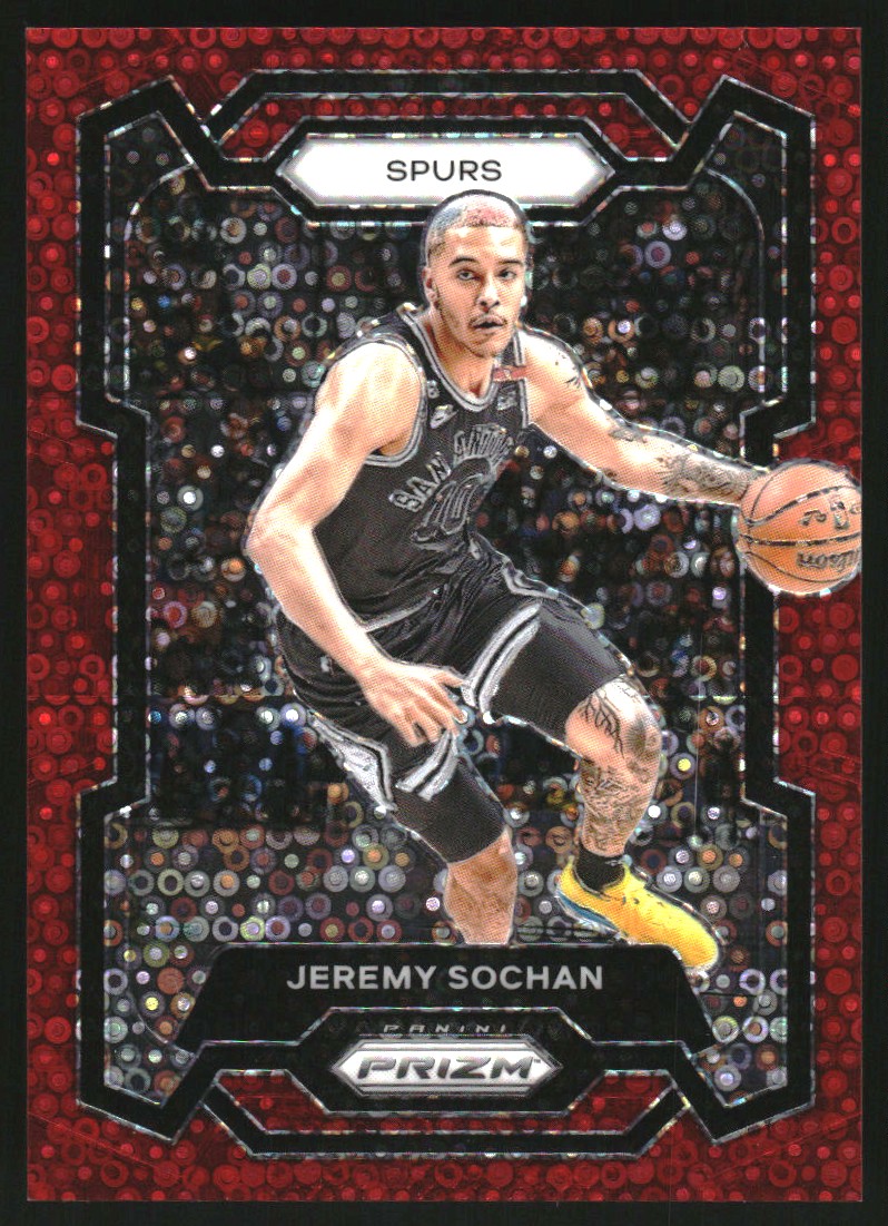 2023-24 Panini Prizm Prizms Fast Break Red #122 Jeremy Sochan on