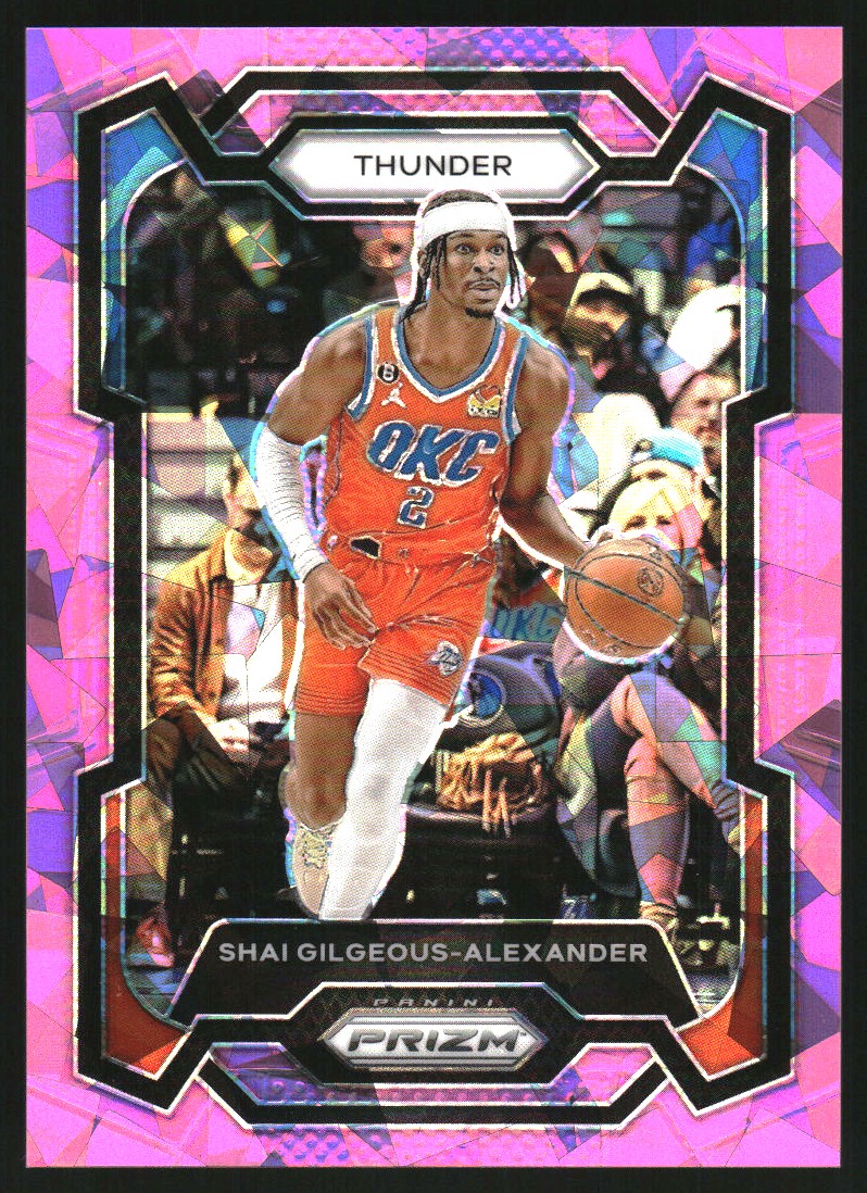 2023-24 Panini Prizm Prizms Pink Ice #85 Shai Gilgeous-Alexander