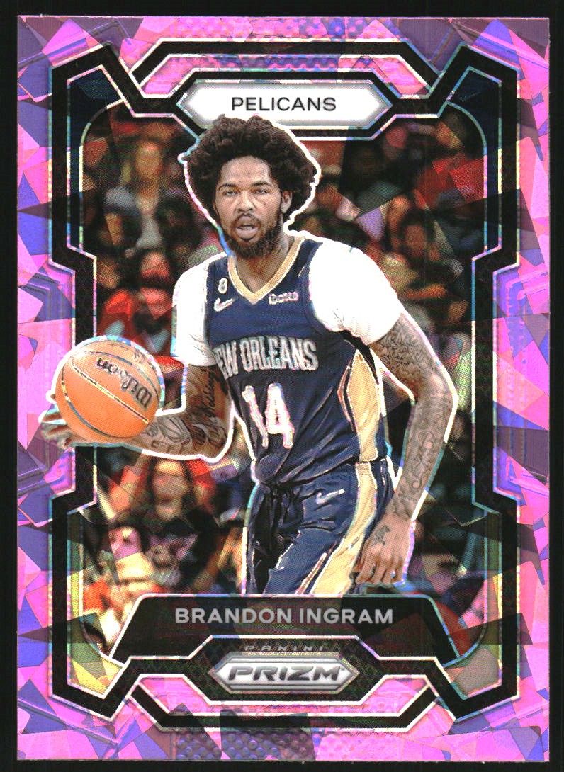 2023-24 Panini Prizm Prizms Pink Ice #89 Brandon Ingram