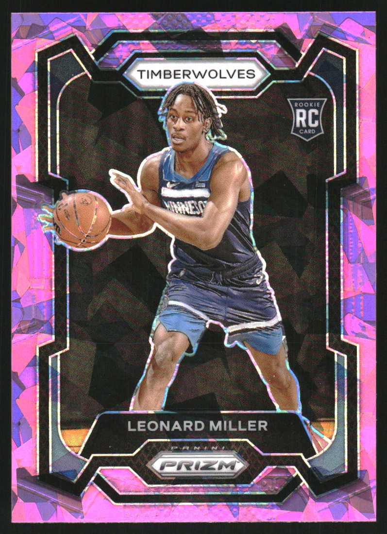 2023-24 Panini Prizm Prizms Pink Ice #155 Leonard Miller