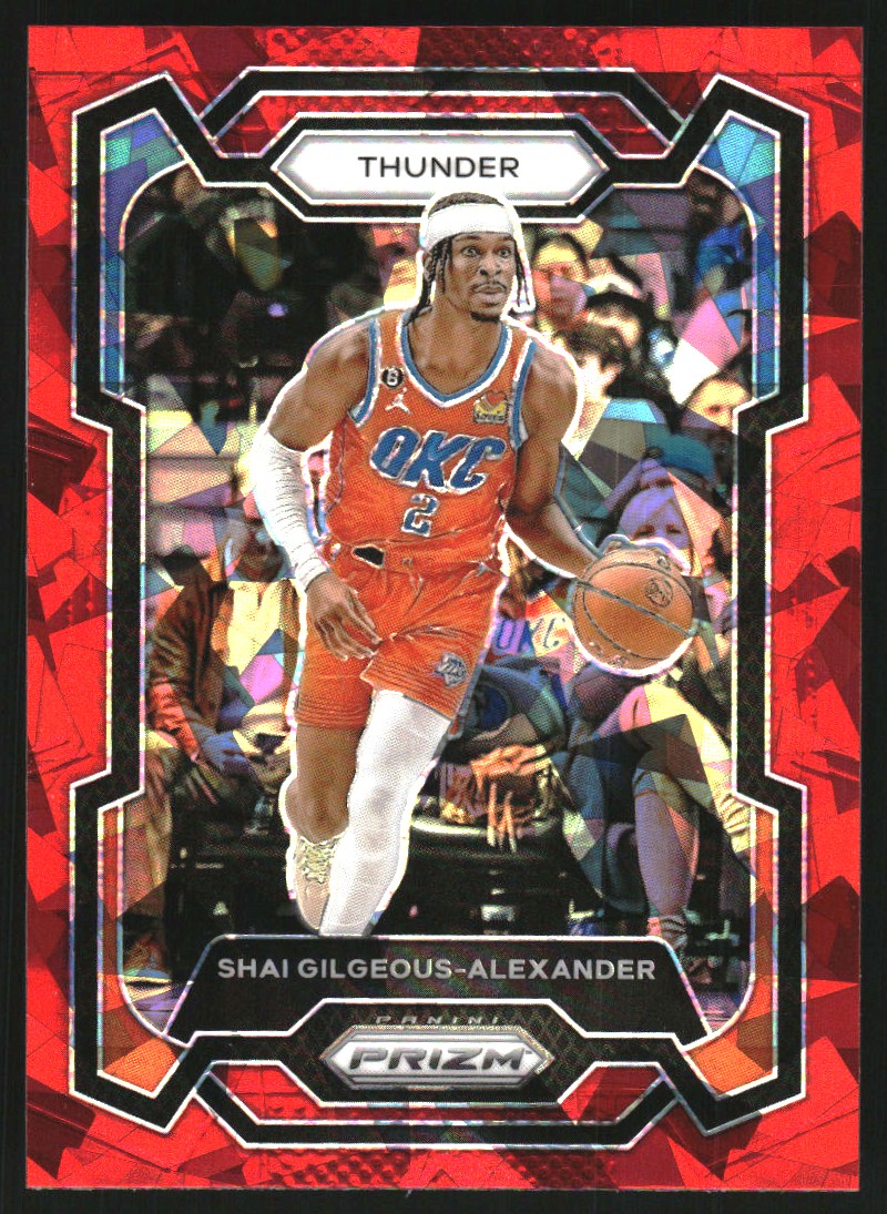 2023-24 Panini Prizm Prizms Red Ice #85 Shai Gilgeous-Alexander