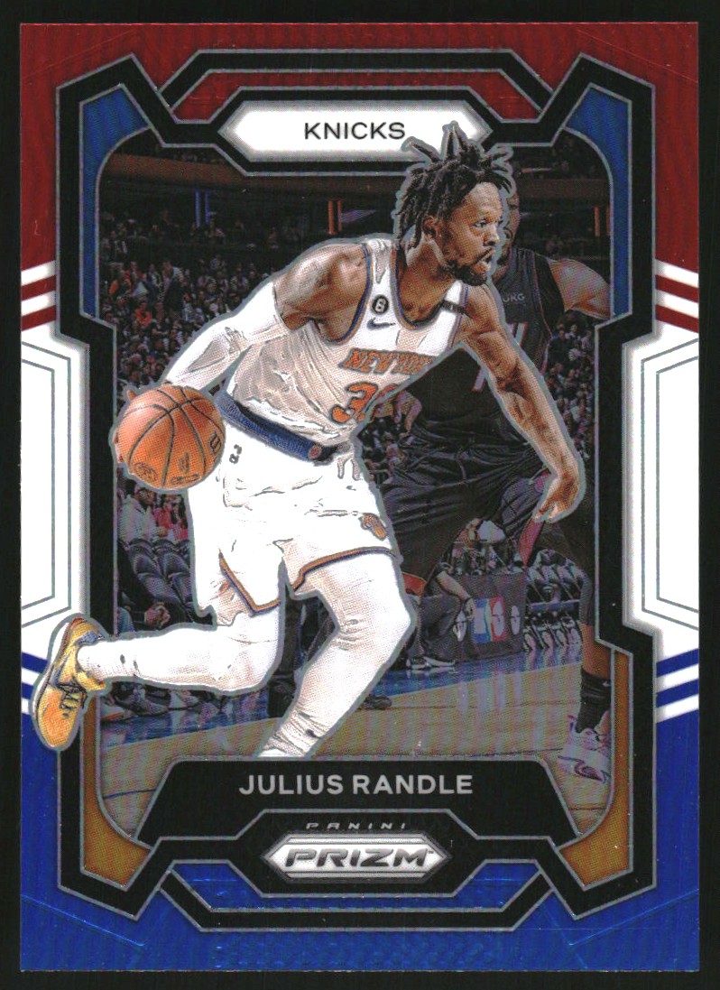 2023-24 Panini Prizm Prizms Red White and Blue #18 Julius Randle